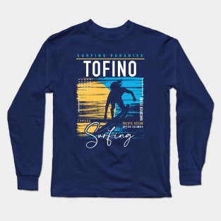 Retro Tofino Surfing // Surfers Paradise // Surf Canada Long Sleeve T-Shirt